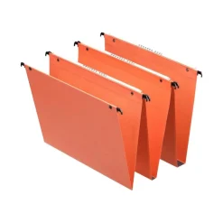 Esselte Dual - 25 Dossiers suspendus pour tiroirs - fond 30 mm - orange