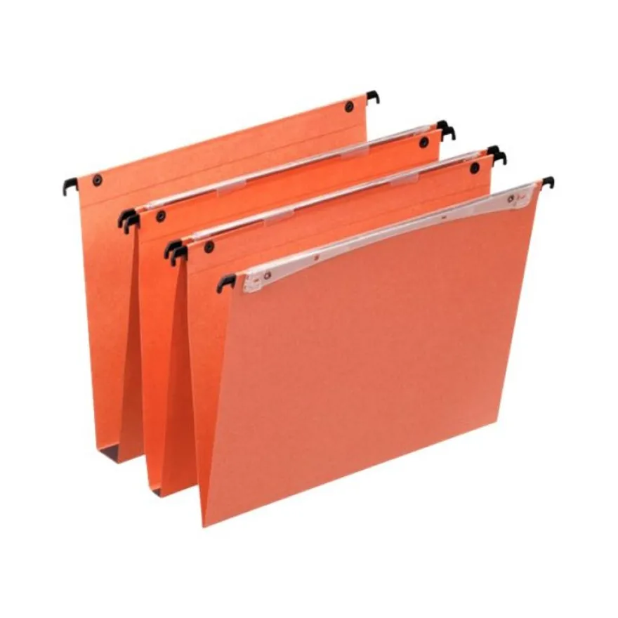Esselte Dual - 25 Dossiers suspendus pour tiroirs - fond 30 mm - orange