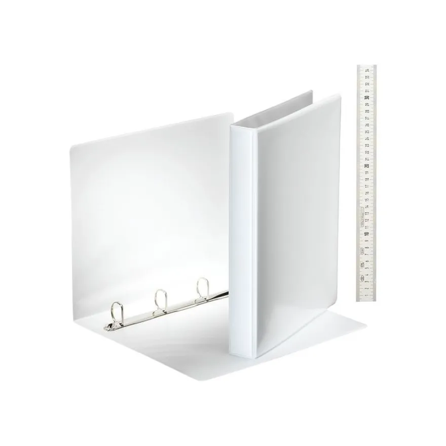 Esselte ESSENTIALS - Classeur à anneaux personnalisable - Dos 44 mm - A4 - pour 250 feuilles - blanc