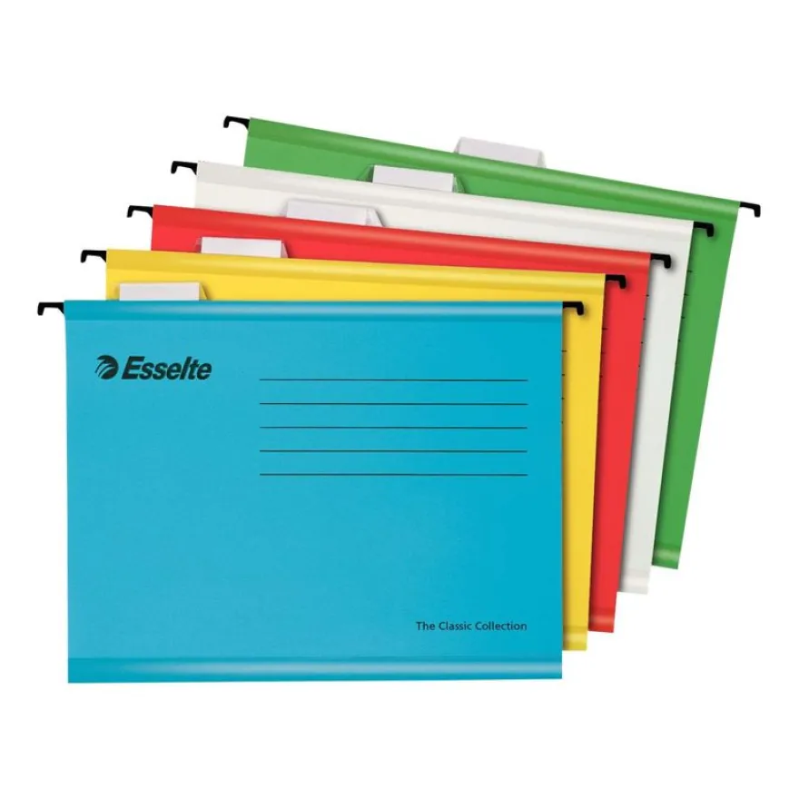 Esselte Pendaflex - 5 Dossiers suspendus pour tiroirs - coloris assortis - fond V