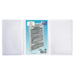 Etui Oxford - 3 volets 8,5x12,5 cm - PVC 20/100e - incolore