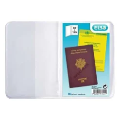 Etui pour passeport Oxford - 2 volets - PVC 20/100e - incolore