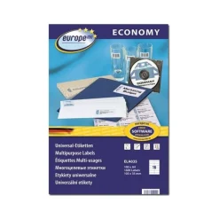 Europe100 - 1600 Étiquettes multi-usages blanches - 105 x 35 mm - réf ELA035