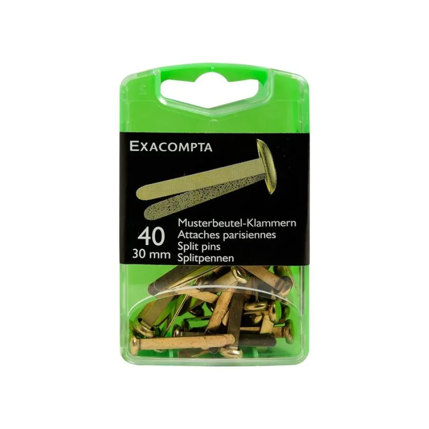 Exacompta - 40 Attaches parisiennes - 30 mm - or
