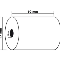 Exacompta - 10 Bobines thermiques - rouleaux TPE - 60 x 47 x 12 mm - sans Bisphénol A