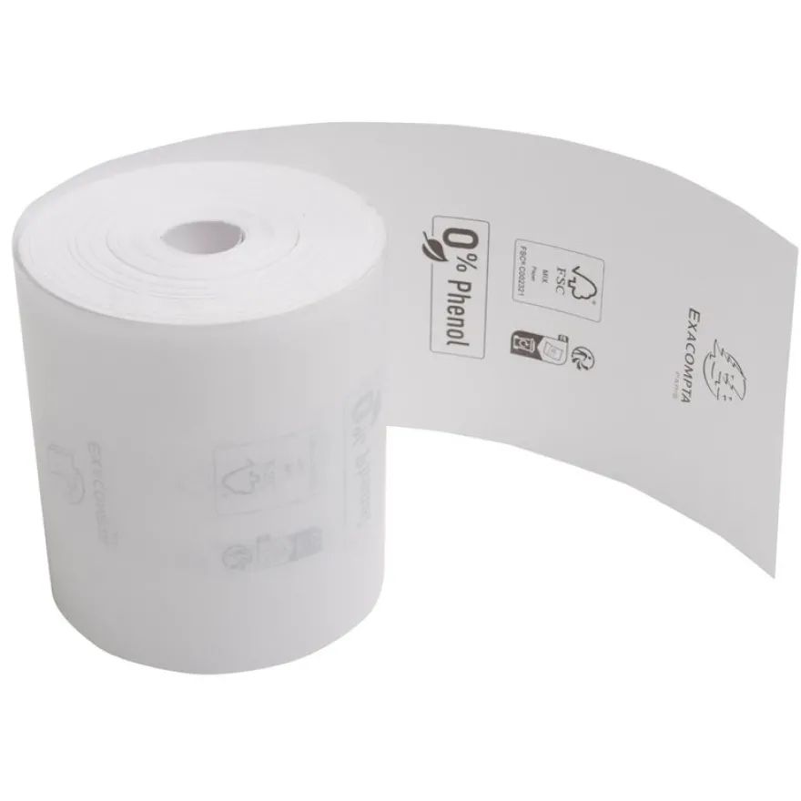 Exacompta - 10 Bobines thermiques - rouleaux caisses - 80 x 72 mm x 76 m - sans phénol et sans plastique