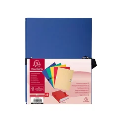Exacompta - 5 Chemises à sangle dos extensible - pour 1000 feuilles - couleurs assorties