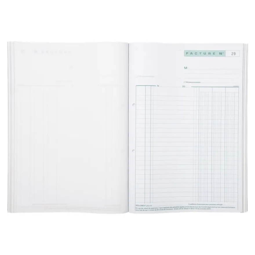 Exacompta - 5 Manifolds Carnets de factures - 50 dupli - A4