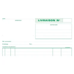 Exacompta - 5 Manifolds Carnets de livraisons - 50 dupli - A4