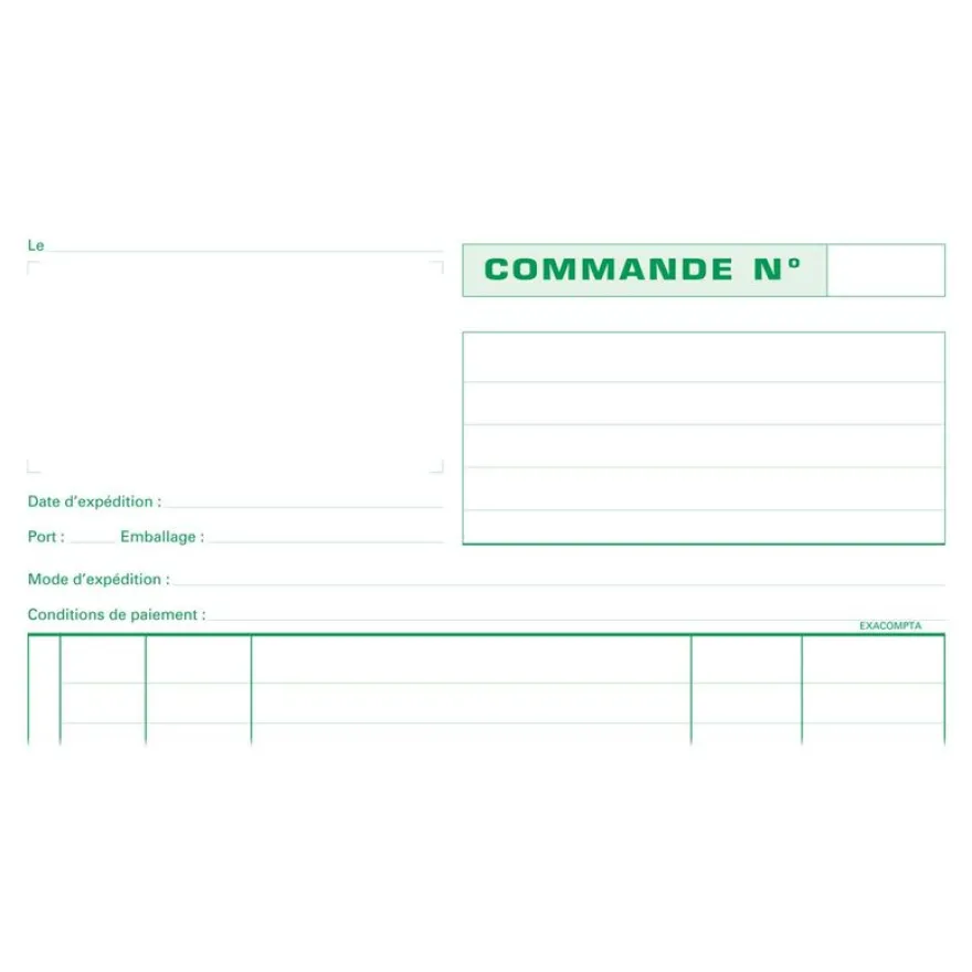 Exacompta - 5 Manifolds Carnets de commandes - 50 tripli - A4