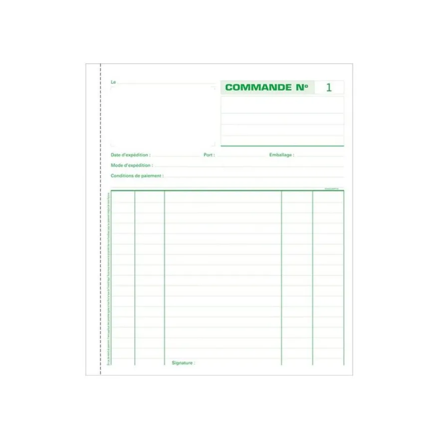 Exacompta - 10 Manifolds Carnets de commandes - 50 dupli - 21 x 18 cm