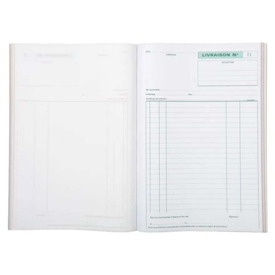 Exacompta - 5 Manifolds Carnets de livraisons - 50 tripli - A4