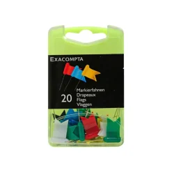 Exacompta - 20 Épingles drapeaux - couleur assorties