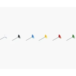 Exacompta - 100 Épingles tête plate - 5 mm - couleurs assorties
