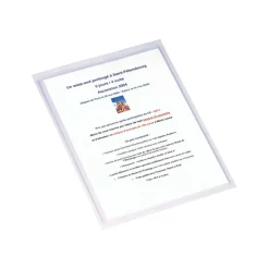 Exacompta - 10 Pochettes adhésives - A4 - PVC 14/100 - cristal