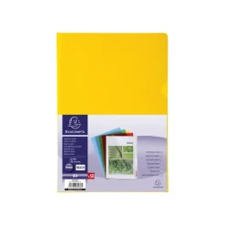 Exacompta - 50 Pochettes coin lisses - A4 - 13/100 - couleurs assorties