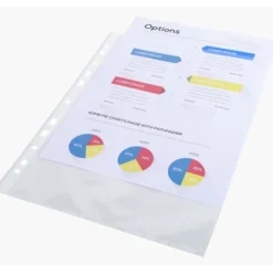 Exacompta - 100 Pochettes perforées - A4 - PP lisses - cristal 6/100E