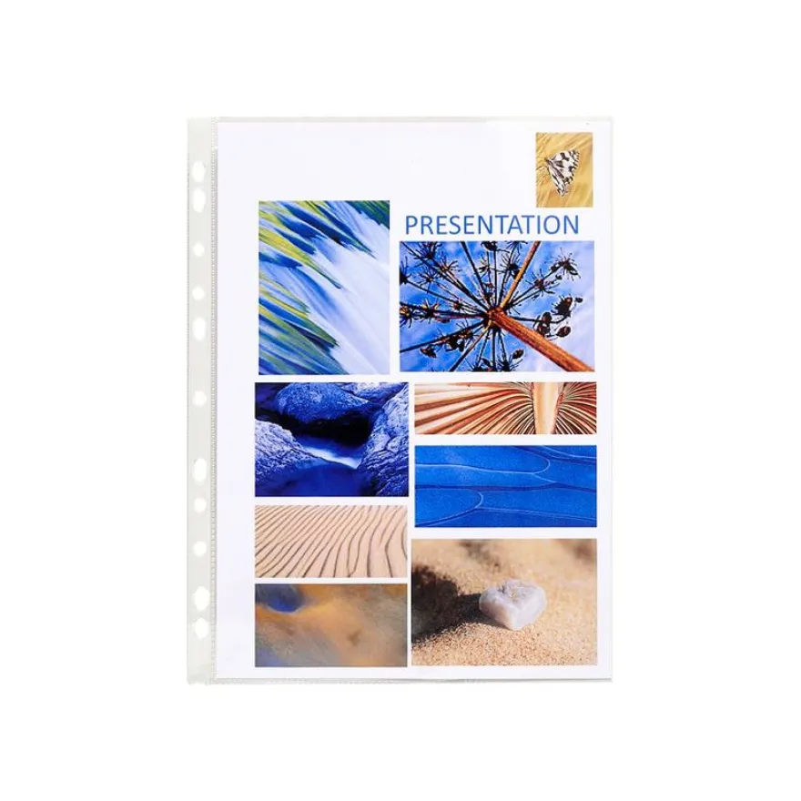 Exacompta - 100 Pochettes perforées (étui carton) - A4 - 8/100 - cristal