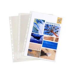 Exacompta - 100 Pochettes perforées (étui carton) - A4 - 8/100 - cristal