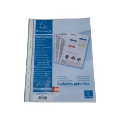 Exacompta - 100 Pochettes perforées - A4 - lisse 6/100