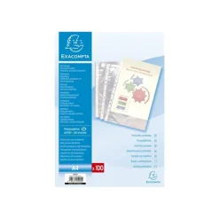 Exacompta - 100 Pochettes perforées - A4 - lisse 6/100