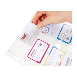 Exacompta - 10 Pochettes pour cartes de visite - A4 - cristal