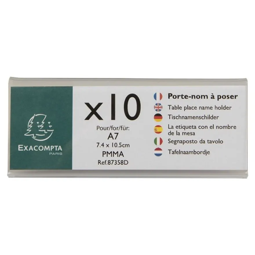 Exacompta - 10 Porte-noms double face - pour 105 x 40 mm