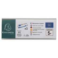 Exacompta - 5 Porte-noms double face - pour 210 x 75 mm