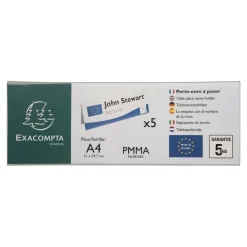 Exacompta - 5 Porte-noms double face - pour 300 x 105 mm