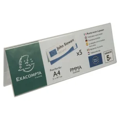 Exacompta - 5 Porte-noms double face - pour 300 x 105 mm
