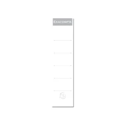 Exacompta - 10 Étiquettes classeur à levier - 50 mm - blanc