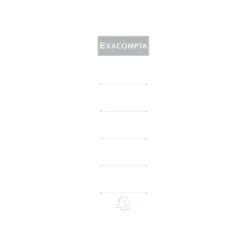 Exacompta - 10 Étiquettes classeur à levier - 70 mm - blanc