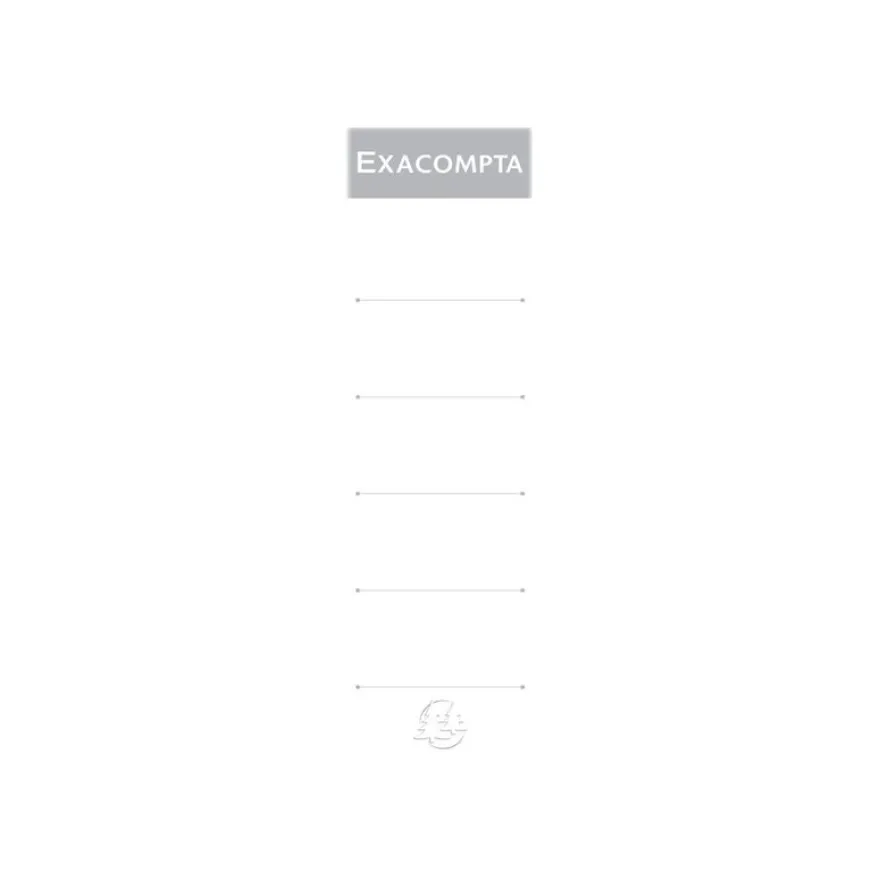 Exacompta - 10 Étiquettes classeur à levier - 70 mm - blanc