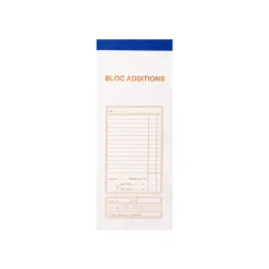 Exacompta - Bloc additions - 50 feuilles - 96 x 230 mm - en double