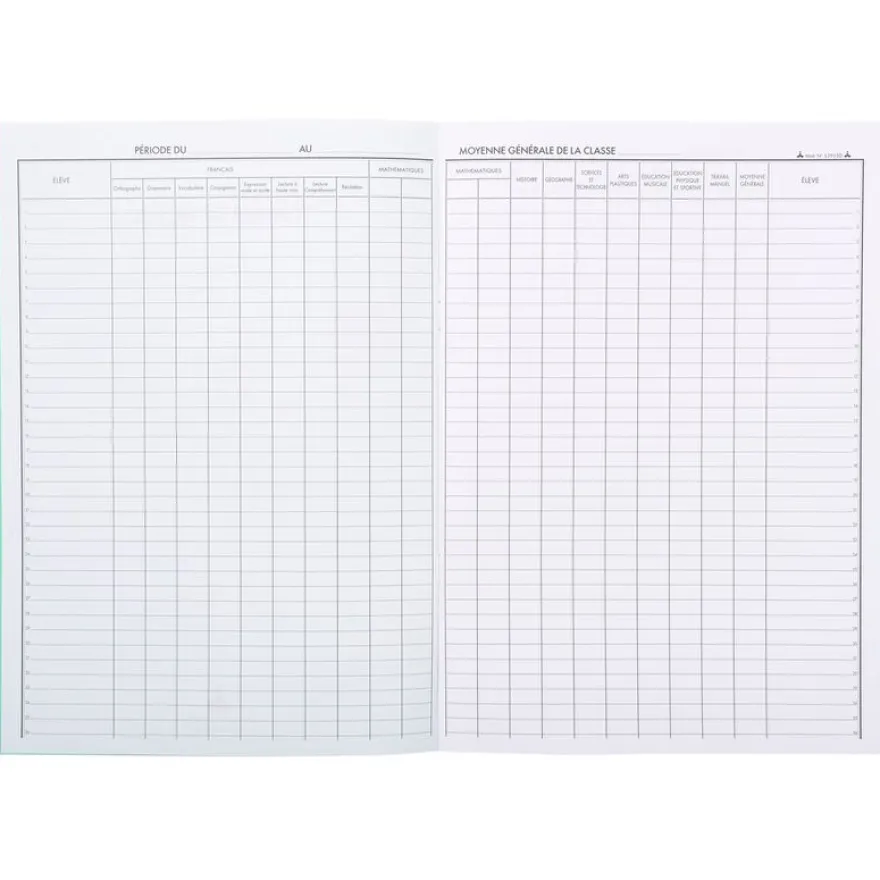 Exacompta - Cahier de notes pré-imprimées - pour 36 élèves - A4