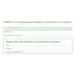 Exacompta - Cahier de rappel COVID-19