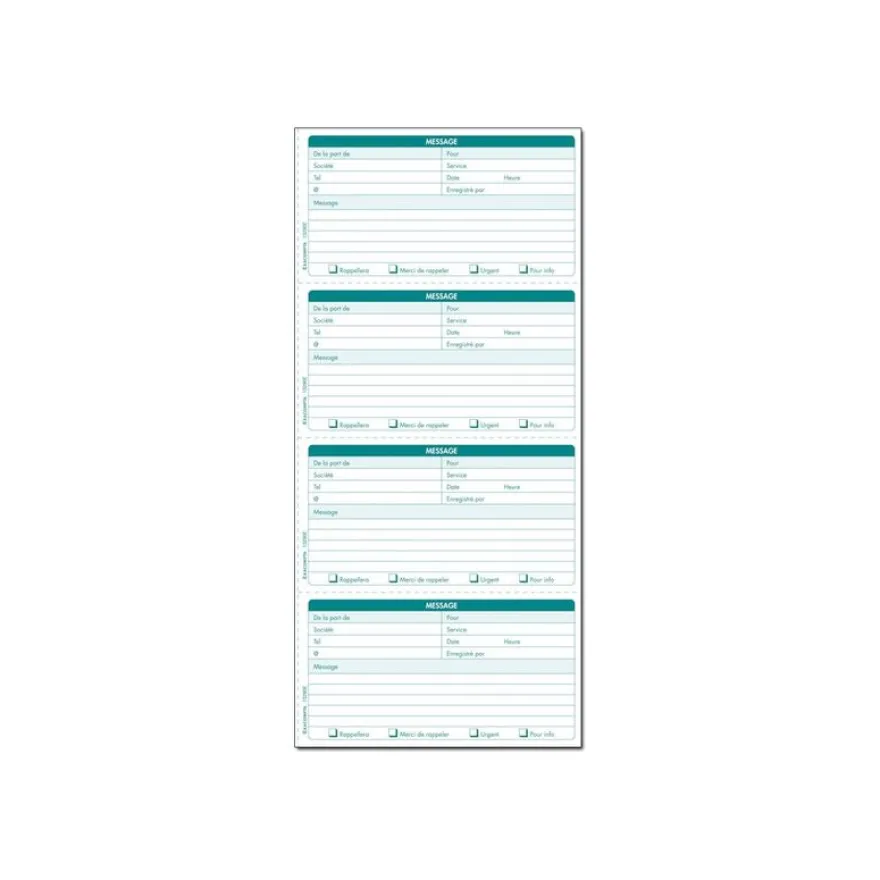Exacompta - Carnet broché de messages téléphoniques - 50 dupli - 29,7 x 14,8 cm