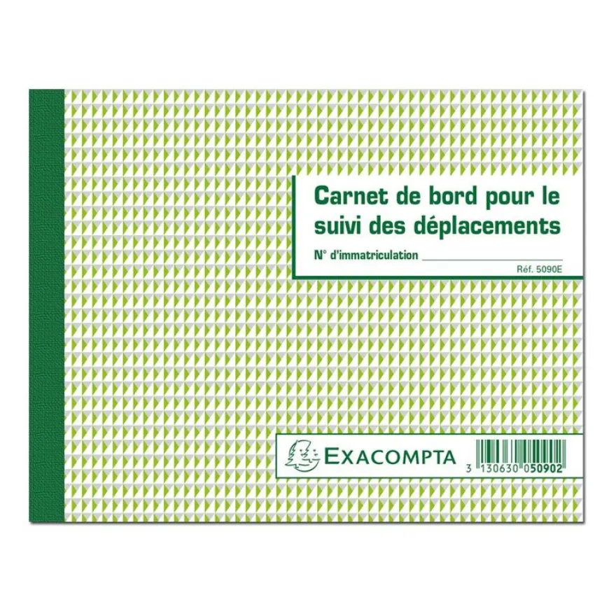 Exacompta - Carnet de bord pour le Suivi des déplacements - 14,8 x 19 cm