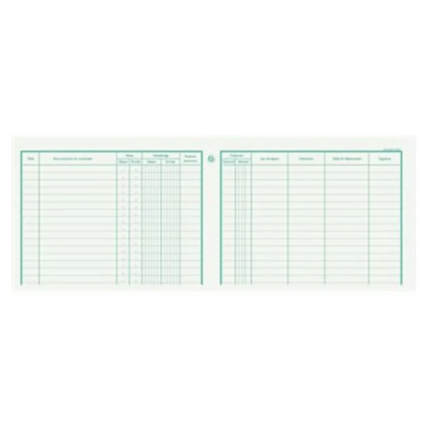 Exacompta - Carnet de bord pour le Suivi des déplacements - 14,8 x 19 cm