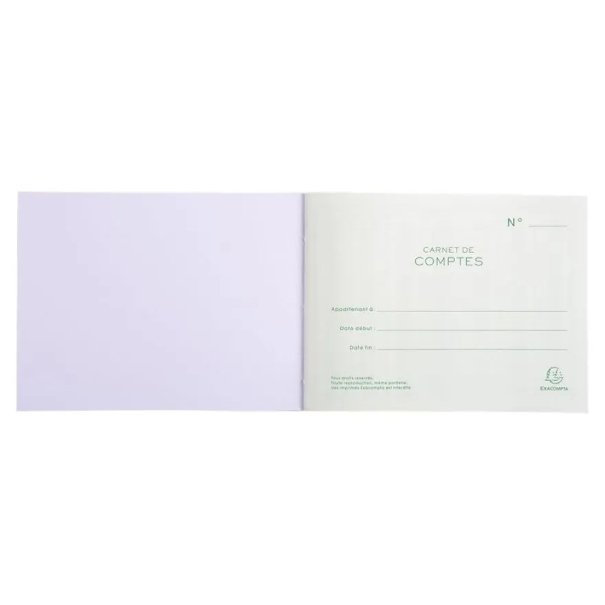 Exacompta - Carnet de comptes 11 x 15 cm - 40 pages