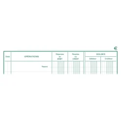 Exacompta - Carnet de Position de compte - 21 x 19 cm - 80 pages
