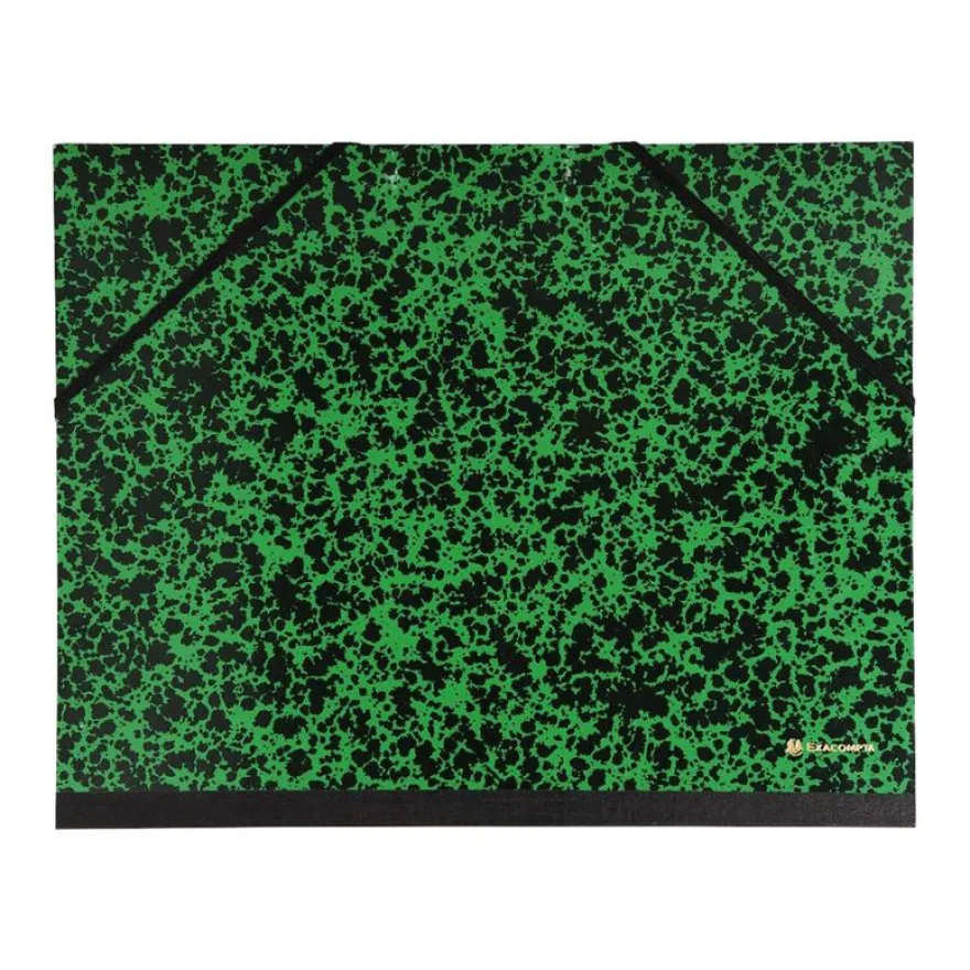 Exacompta - Carton à dessin à élastiques - 26 x 33 cm - vert