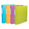 Exacompta - Classeur 4 Anneaux 30mm - Polypropylène Recyclé Pop'N Co - Couleurs Assorties