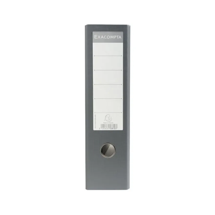 Exacompta - Classeur à levier - Dos 70 mm - A3 paysage - pour 550 feuilles - gris marbré avec dos gris