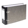 Exacompta - Classeur à levier à l'italienne - Dos 70 mm - A5 - pour 550 feuilles - gris marbré avec dos noir