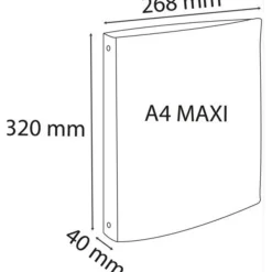 Exacompta - Classeur SKANDI à anneaux - DOS 40 mm - A4+ - capacité : 275 feuilles - disponible dans différentes couleurs