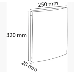 Exacompta - Classeur souple - 4 Anneaux 15 mm - Carte lustré néo déco - Disponible dans différentes couleurs