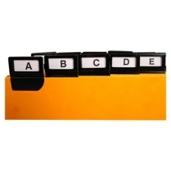 Exacompta - Intercalaires alphabétiques pour boîte à fiches - 24 positions A à Z
