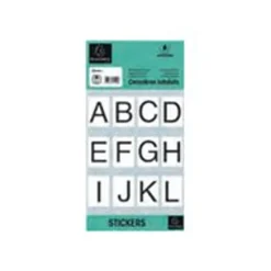 Exacompta - Lettres adhésives A à Z - police 20 mm - vinyle - noir
