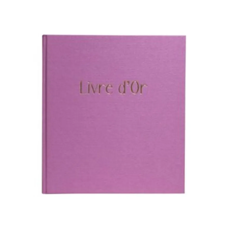 Exacompta - Livre d'or 140 pages tranche or 21x19cm Pop N Co Lilas